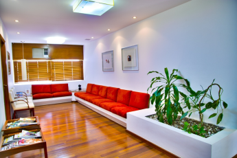 A doctor’s waiting room can be more appealing with interior design